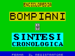 Enciclopedia Bompiani - Sintesi Cronologica